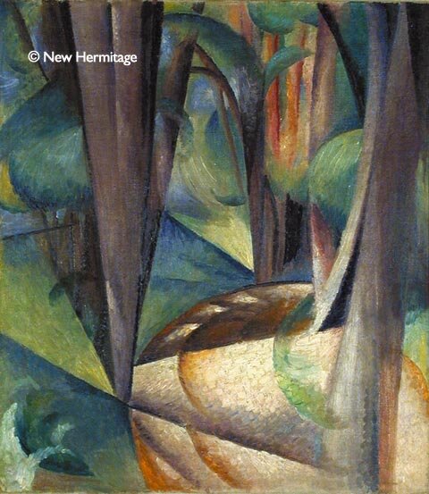  A.Bogomazov (1880-1930) The Forest. Boyarka 1914 Oil on canvas, 66 x 56 cm
