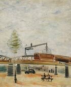 Redko K. (1897-1956) A Bridge. Paris, 1930 Oil on cardboard, 54 x 45,5 cm