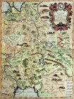 The map of Muscovy. Eastern part. Italy. 17th century. Copperplate engraving, watercolor. Rag paper. Off-print: 60 x 45.5 cm. Sheet: 72 x 50 cm. Compiler: Sardi Bartholomeo