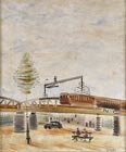  K.Redko 1897-1956 The Bridge. Paris, 1930 Oil on cardboard, 54 x 45,5 cm