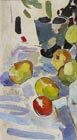  N.Rudolf 1894-1973 The Still-life with the Apples, the 1910s. Oil on canvas, 48 x 25,7 cm